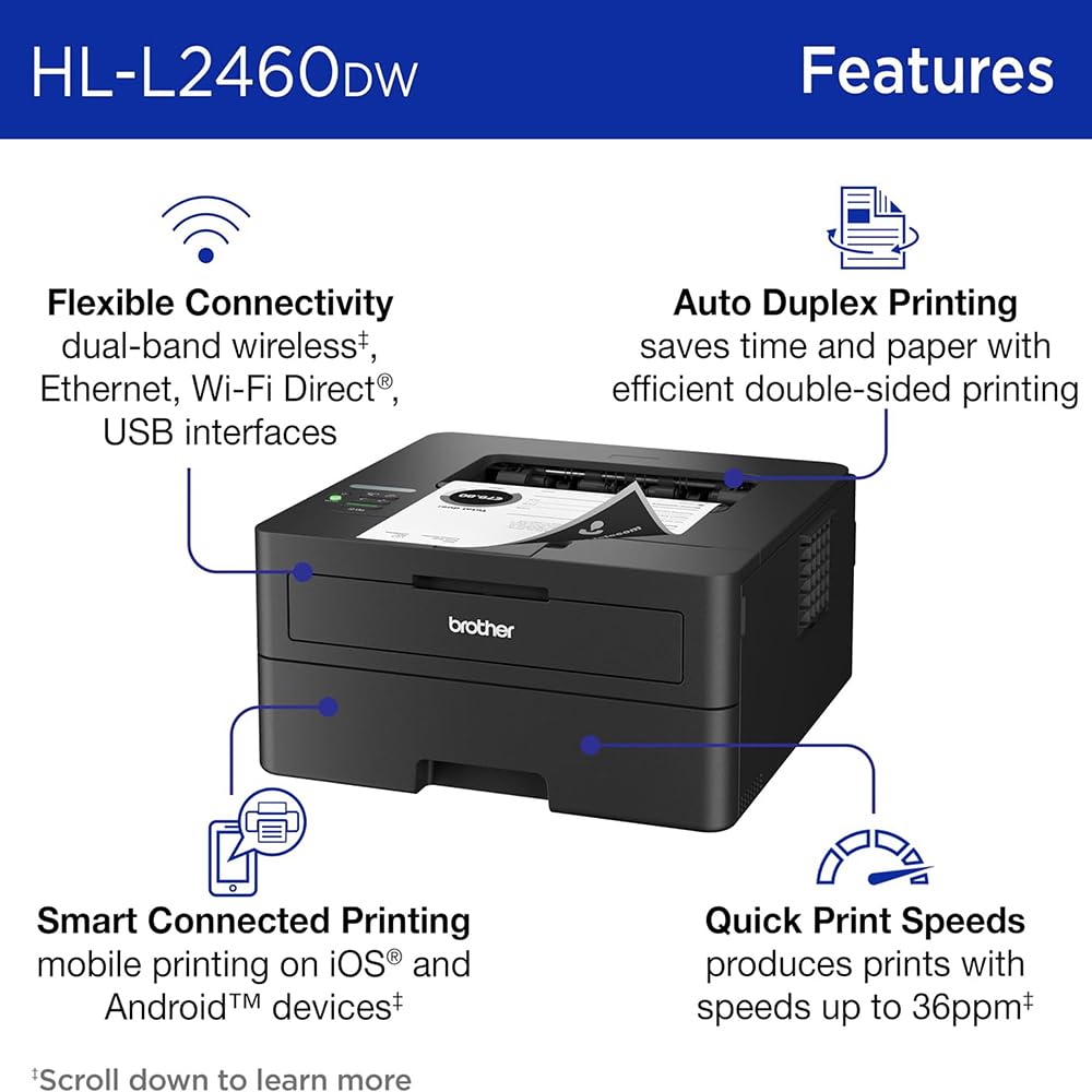 Amazon.co.jp: Brother HL-L2460DW ワイヤレスモノクロレーザー